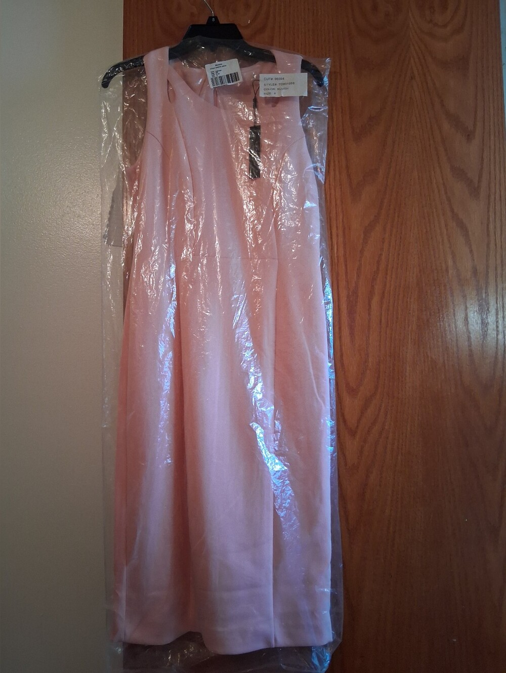 Sleeveless Zipper Back Pink Dress